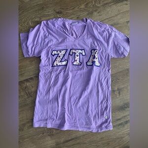Purple ZTA V-Neck T-Shirt L